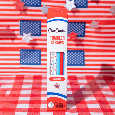 Star-Spangled 40oz Straws