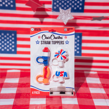 Party in the USA Straw Topper 4-Pack