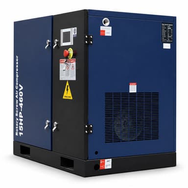 56 CFM Rotary Screw Air Compressor - 15HP, 125PSI, 460V 3PHASE 60HZ