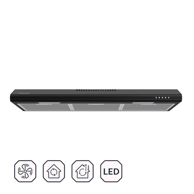 CIARRA 36 Inch Convertible Under Cabinet Range Hood, 300CFM Quiet Ductless/Ducted Vent Hood with 3-Speed Fan CAB90918B