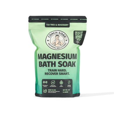Coach Soak Magnesium Bath Soak – Tea Tree & Rosemary with Caffeine + Creatine
