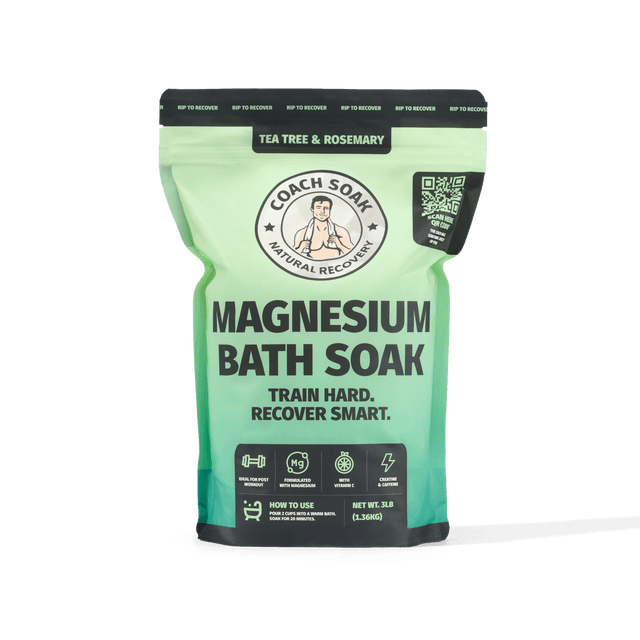 Coach Soak Magnesium Bath Soak – Tea Tree & Rosemary with Caffeine + Creatine