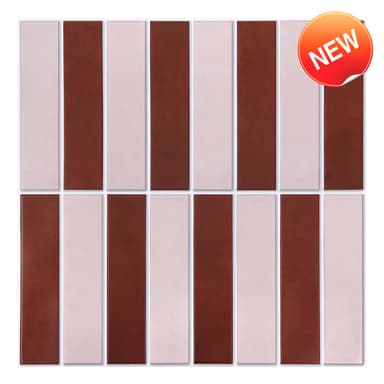 3D Rose Striped Peel and Stick Wall Tile