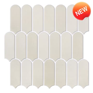 3D Toledo Cream Arched Peel and Stick Wall Tile