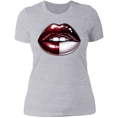 Maroon and White Lips