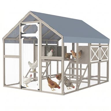 Walk-In Chicken Coop for 8–12 Chickens with 8 Nesting Boxes - PET29