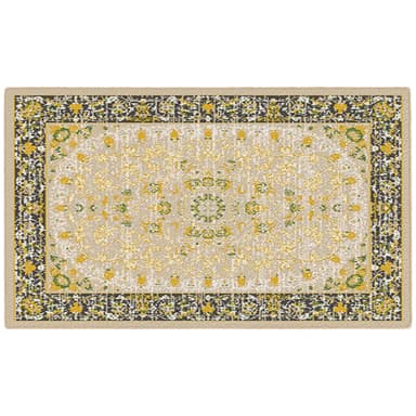 Traditional Floral Bordered Area Rug