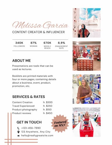 Custom media Kit – 1 Page Desert Palm