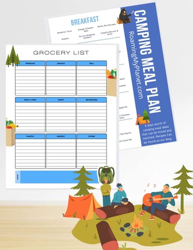 Printable Camping Meal Plan