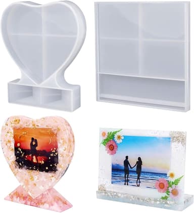 Square and Heart Frame Epoxy Resin Moulds