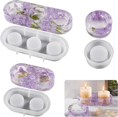 Candle Holder Resin Moulds - set of 3