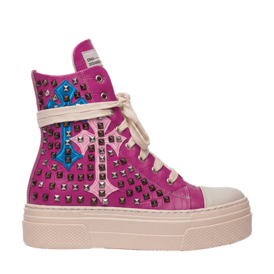 CALIPSO COCO - Fuchsia Cross Studs