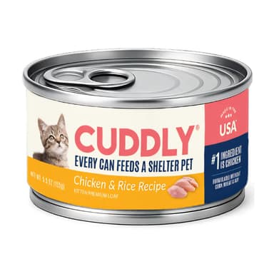 CUDDLY Chicken & Rice Wet Kitten Food 5.5 oz, Case of 12