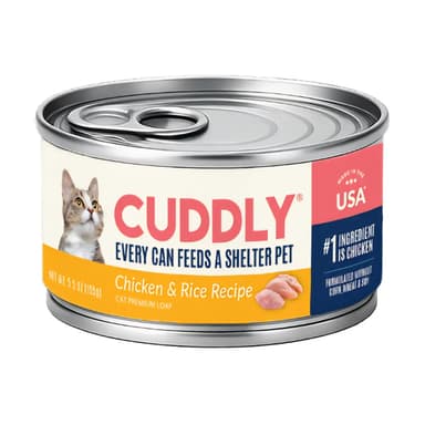 CUDDLY Chicken & Rice Wet Cat Food 5.5 oz, Case of 12
