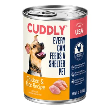 CUDDLY Chicken & Rice Wet Dog Food 13 oz, Case of 12