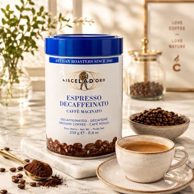 Miscela d'Oro Espresso Ground Decaf Coffee in Can 8.8 oz