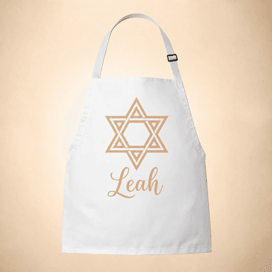 Personalized Judaica Kids Apron for Kitchen with Name