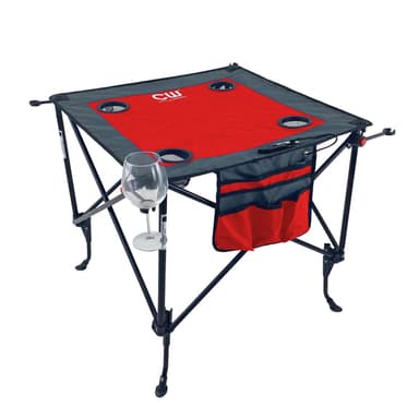 Adjustable Height Folding Wine Table w/ Wine Glass Holders | All Colors