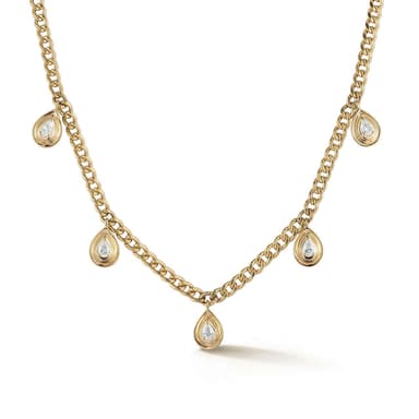 Nana Bernice Cuban Chain Station Necklace