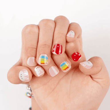 Bright & Fun Kids Nail Wraps | Rainbow Pop - 2779