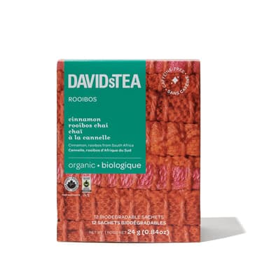 Organic Cinnamon Rooibos Chai Tea Pack of 12 Sachets