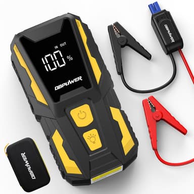 DBPOWER 5000A Jump Starter, 74Wh Car Battery Jump Starter for Up to 10.0L Gas and 8.0L Diesel Engine, 12V Portable Jump Box Battery Pack with Display, LED Light