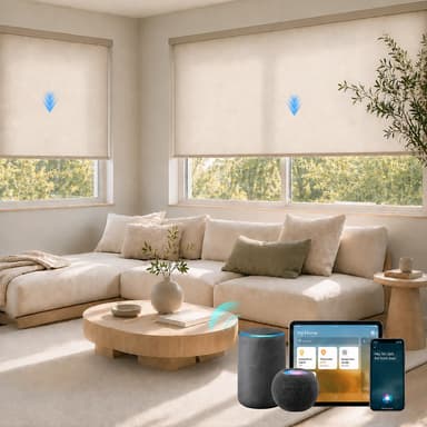 Aria Custom Light Filtering Motorized Roller Shades