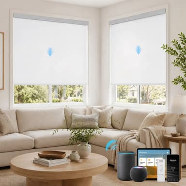 Nora Custom 100% Blackout Motorized Roller Shades