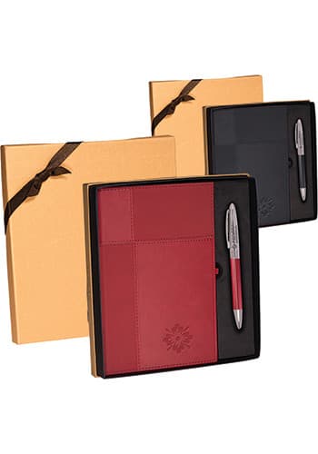 Tuscany Duo-Textured Journals &amp; Pen Gift Sets