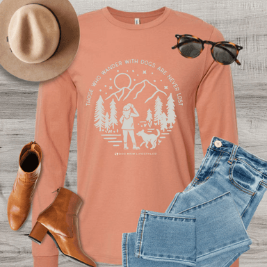 “Those Who Wander With Dogs Is Never Lost”-- Sweatshirt - Terracotta