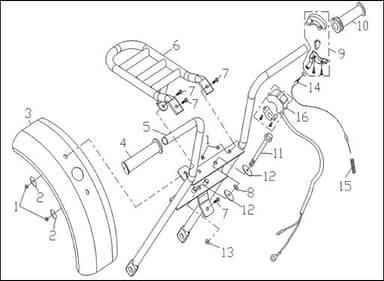 Front Fender (Mud Gaurd) - 212cc Utility Bike