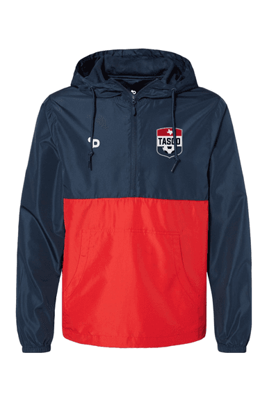 TASCO Unisex Lightweight Quarter-Zip Windbreaker Pullover Jacket - Training