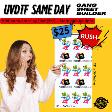 12"x36" SAME DAY - UVDTF Gang Sheet Builder.