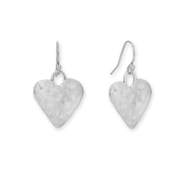 Textured Heart Earrings