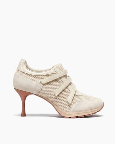 (Pre-sale) Triple-Strap Breathable Mesh High Heel Sneakers