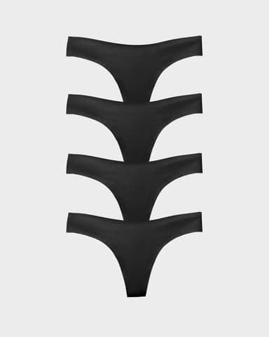 Black Thong 4-Pack