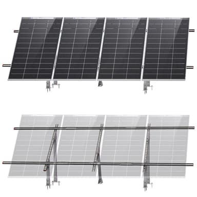 ECO-WORTHY Adjustable Solar Panel Mounting Brackets for 1–4 Pieces of 200W–400W Panels