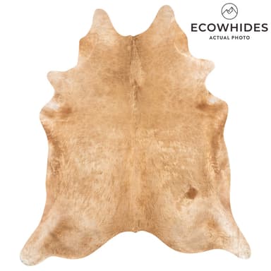 Brazilian Beige Cowhide Rug Size 8'3" L x 7'3" W 2487