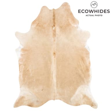 Brazilian Beige Cowhide Rug Size 8'1" L x 6'4" W 2486