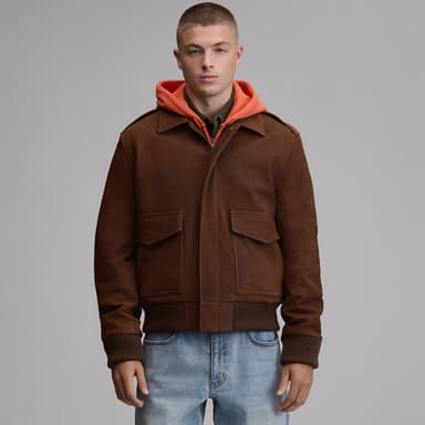 Men's Leather Bomber
