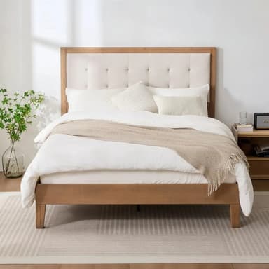 Bamboo Upholstered Bed Frame