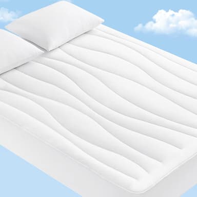 Elegear Cooling Mattress Pad King, Upgraded Arc-Chill® 3.0 + PCM Cooling Washable Mattress Protector for Hot Sleepers, White