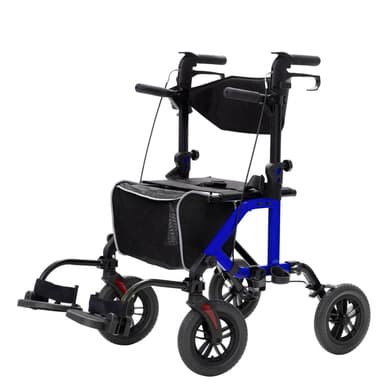 KLD-9224-2 All Terrain 2-in-1 Rollator Walker with Seat and 10" Wheels