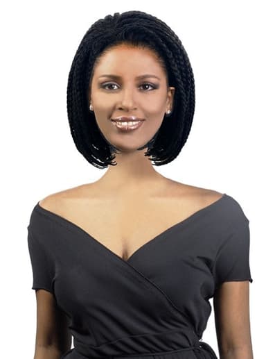 Genuine Deep Part Lace Wig Box Braid Wig Naomi