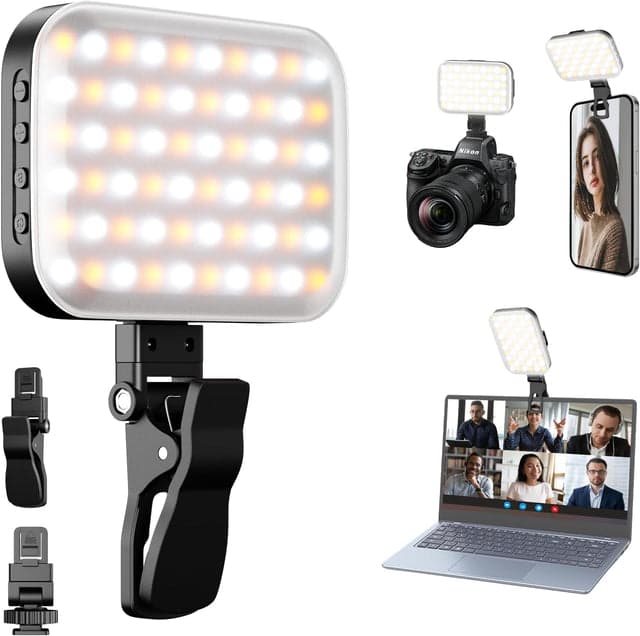 60 LED Selfie Light for iPhone, Protable Clip Light for Phone Camera
