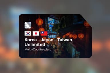 eSIM Korea-Japan-Taiwan Unlimited (Top-up)