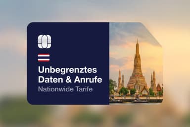 eSIM Thailand Unbegrenzte Datenvolumen & Anrufe