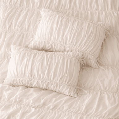 Ruched Cloud White Pillowcase Set (2)