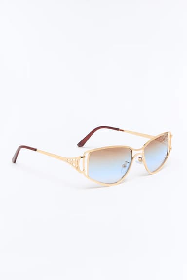 BLAIR — BLUE CAT-EYE SUNGLASSES