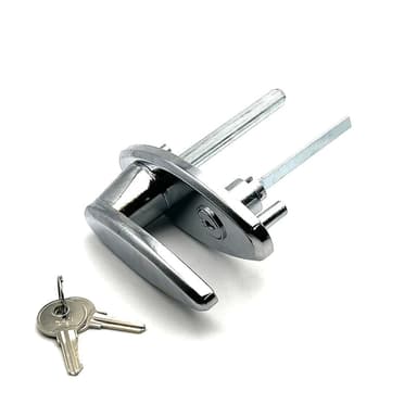 Keyed Garage Door L-Handle Lock – Adjustable 3/4" to 2" Door Thickness